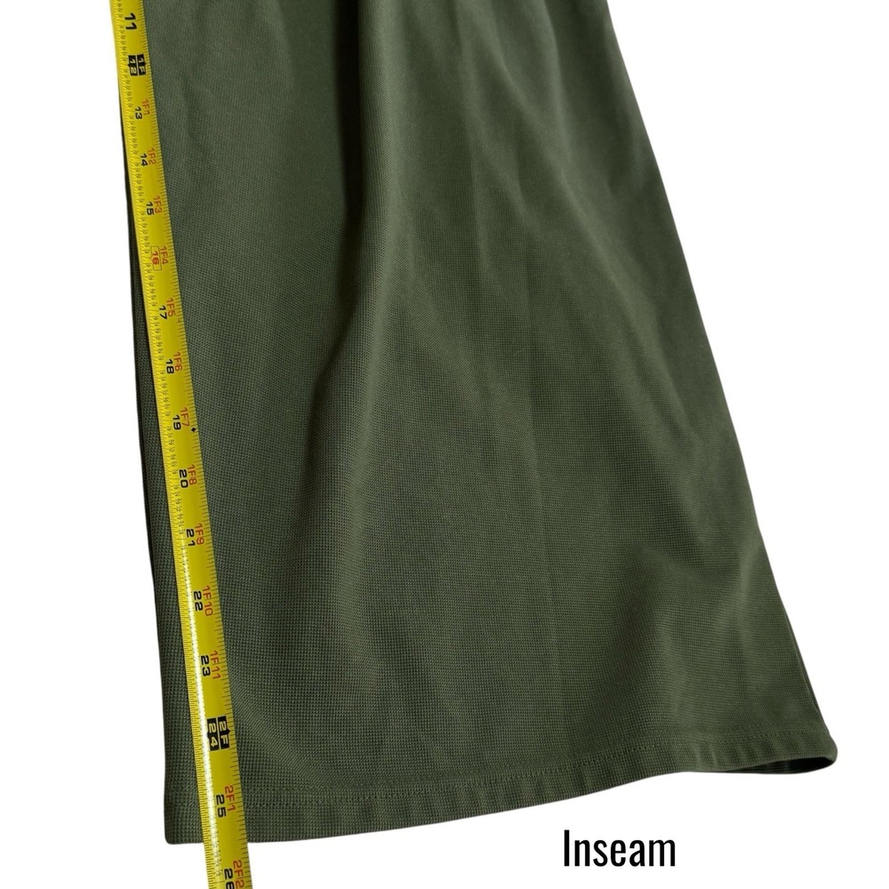 Halara Waffle Knit Overalls with Pockets Wide Leg Green Leisure Comfort Casual M - Picture 12 of 13
